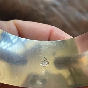 Vintage EJ Sterling silver Denmark cuff